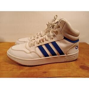 Adidas Hoops 3.0 Mid White Royal Blue Gum Basketball Sneakers Men's 9.5 GW3021